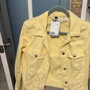 H&M Pale Yellow Denim Jacket